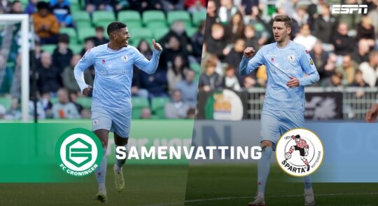 Samenvatting FC Groningen - Sparta Rotterdam