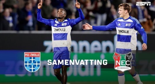 Samenvatting PEC Zwolle - N.E.C. Nijmegen