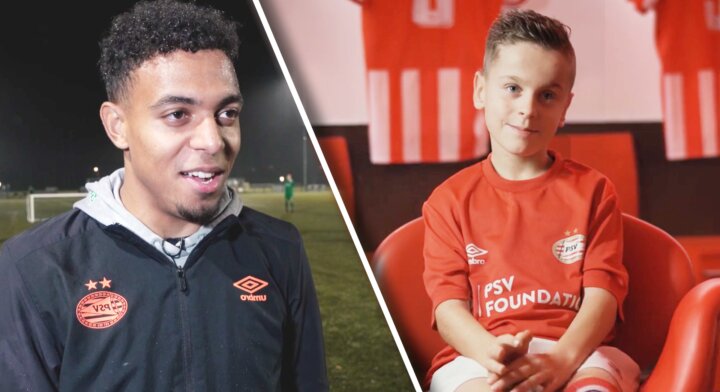 Giano (10) scoort met 1 been voor het PSV amputatieteam